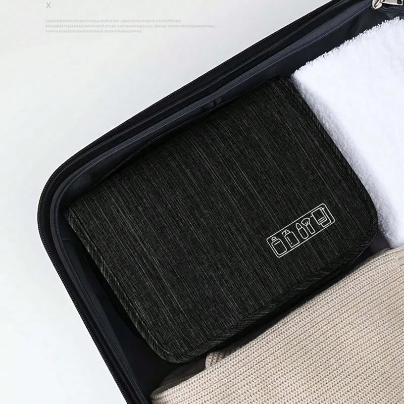 Oxford Fabric Travel Toiletry Bag – Waterproof Hanging Cosmetic Organizer for Men & Women, Portable Business Wash Pouch