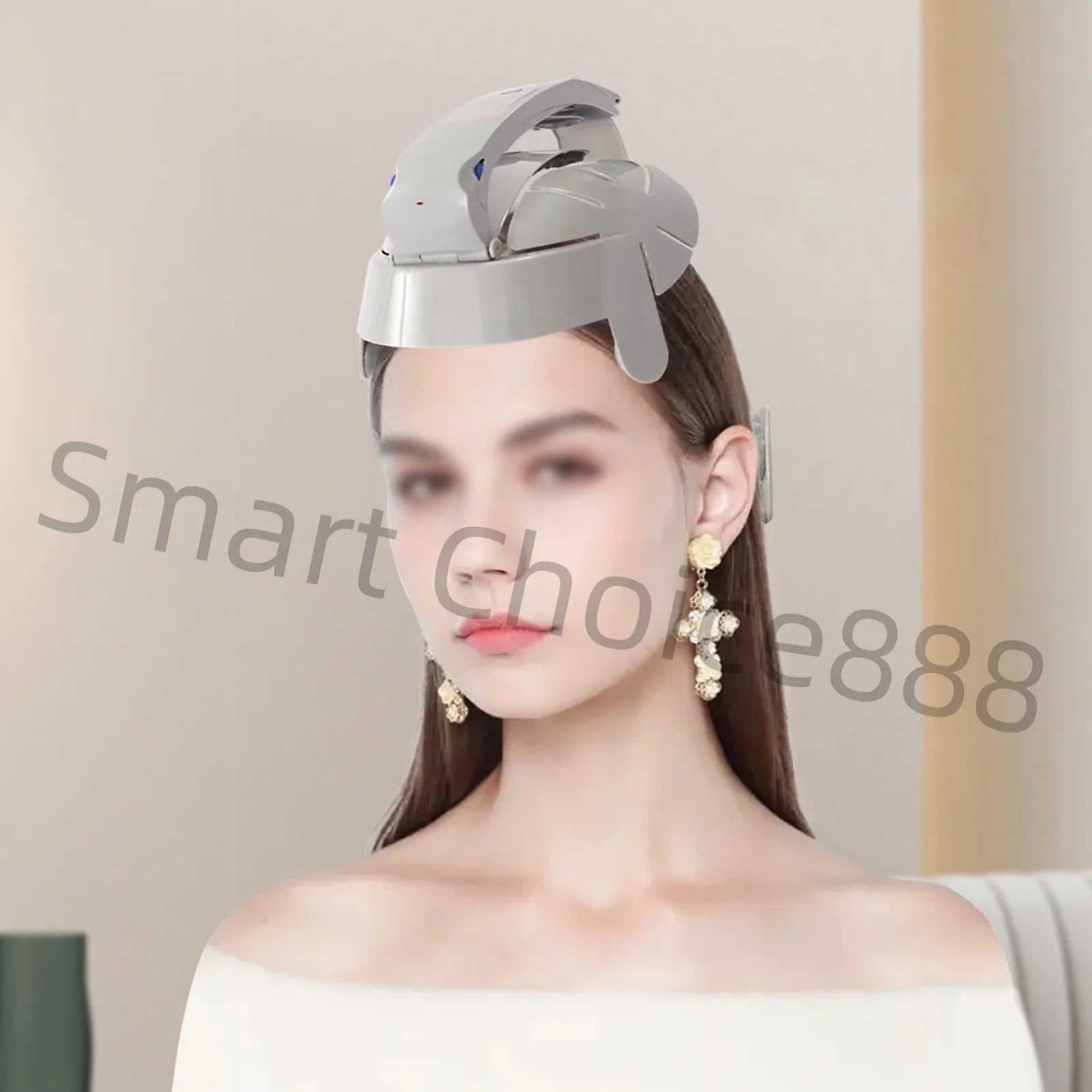 Electric Scalp Massager Helmet – Multifunctional Head Massager with 3-Level Vibration & Acupoint Therapy, Battery or Plug Powered