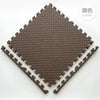 EVA Interlocking Foam Floor Tiles 30 x 30 cm (11.8 x 11.8 in) – Leaf Grain Non-Slip Gym, Yoga & Playroom Mat 1 cm Thick