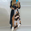Vintage Boho Printed Maxi Shirt Dress — Turn-Down Collar Button-Front Oversized Beach Robe