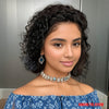 13x4 Lace Front Chocolate Brown Short Bob Pixie Cut Deep Curly Human Hair Wig 180% Density Pre-Plucked Hairline