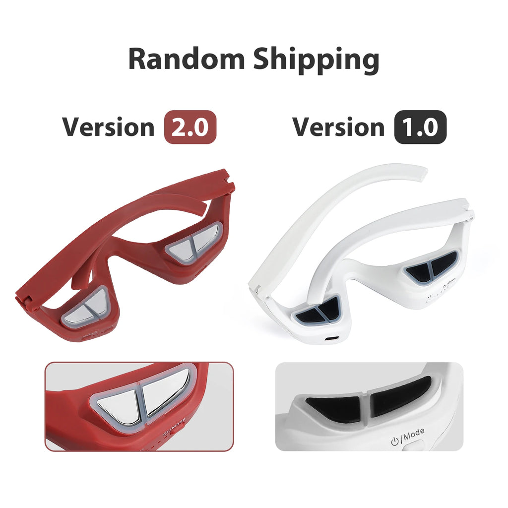 3D EMS Eye Massager - Anti-Aging Red Light Therapy for Dark Circles, Wrinkles & Eye Fatigue Relief