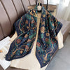 90 x 90 cm (35 x 35 in) Twill Silk-Feel Square Scarf – Women’s Luxury Tree Print Head Scarf, Shawl, Hijab, Bandana