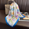Bohemian Paisley Satin-Feel Polyester Square Scarf for Women 70×70 cm (27.6×27.6 in) – Neck, Hair, Bandana Shawl