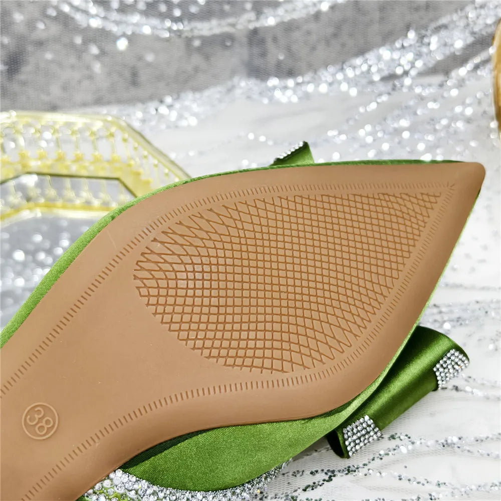 Elegant African-Inspired High Heel Chain Slingback Sandals for Women – Party & Wedding Pumps