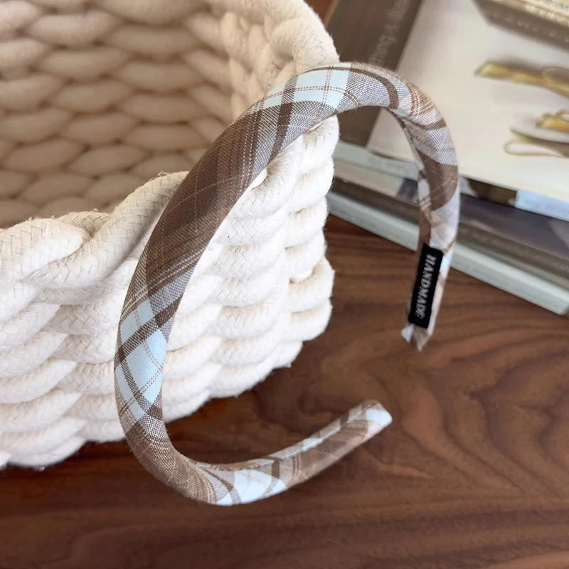 1/2/3-Pack Women's Solid & Plaid Fabric Headbands – Spring Summer Sweet Princess Head Hoops