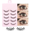 5 Pairs Manga Wispy Strip Lashes Soft Natural Long False Eyelashes for Anime Makeup