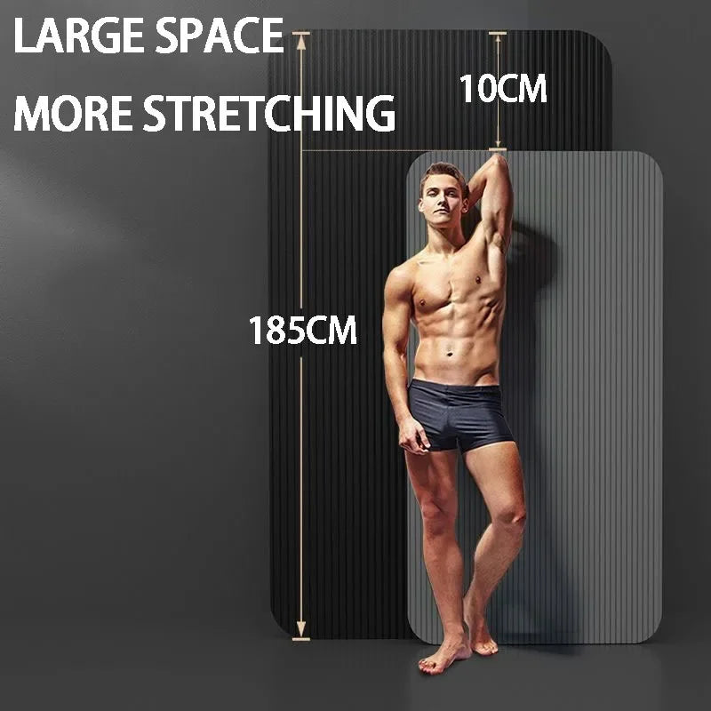 20mm NBR Yoga Mat – 79 x 23.6 x 0.8 in (2000×600×20 mm) Non-Slip Moisture-Proof Exercise & Camping Mat