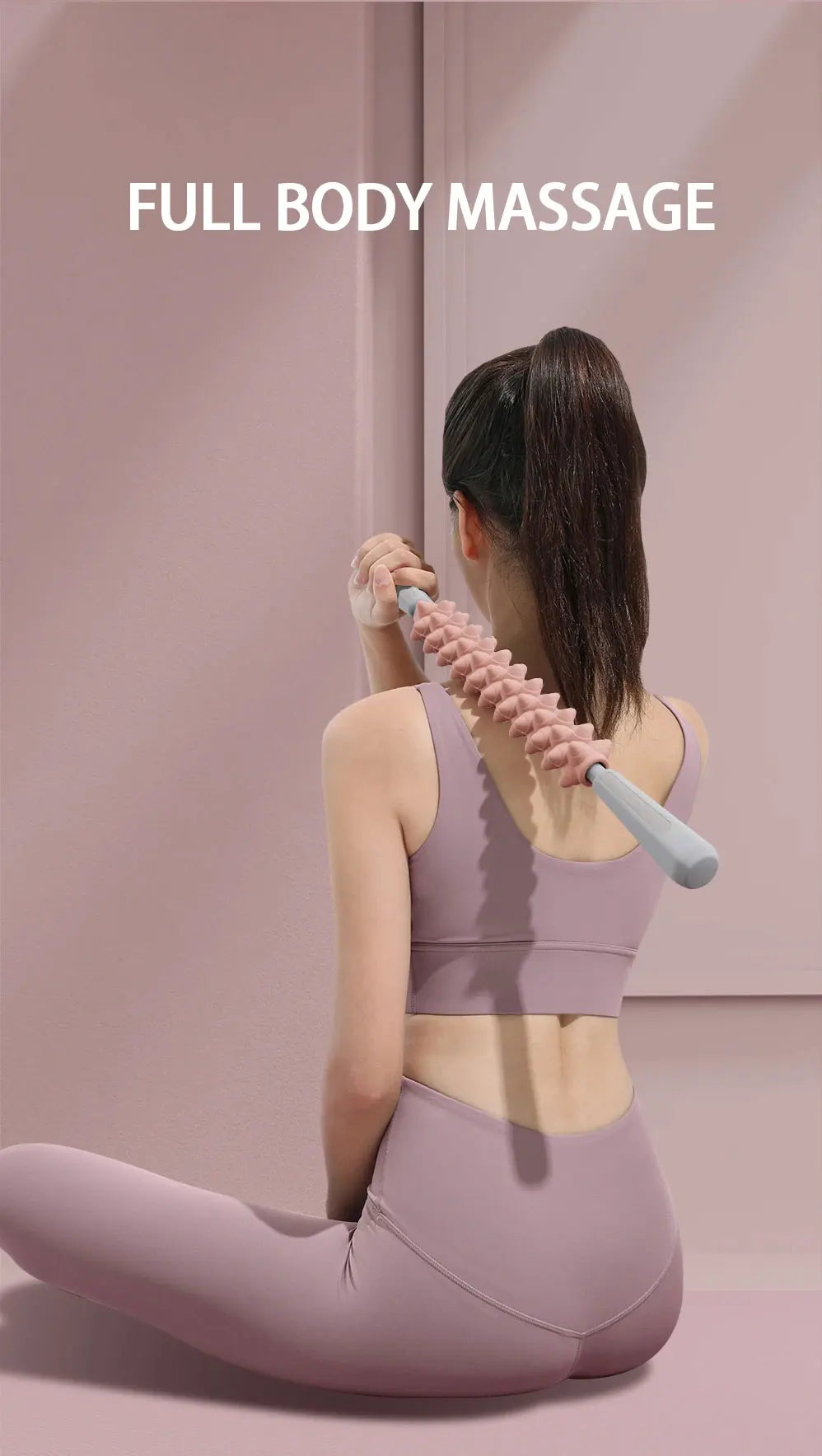 Wolf Tooth Muscle Massage Stick Roller - TPE Deep Tissue Massager for Calves, Thighs, Arms & Forearms, Yoga & Fitness Recovery