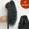 34-Inch (86 cm) Clip-In Synthetic Ponytail Hair Extension — Blonde Wrap-Around Long Straight Hairpiece