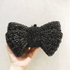 Rhinestone Evening Clutch with Bow - Multi-Color Bridal Wedding Party Handbag