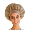 Satin Wide Brim Nightcap Silky Bonnet Hair Wrap for Sleeping Elastic Soft Band Sleep Cap for Women