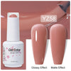 Top & Base 15ml (0.5 fl oz) Gel Nail Polish – Semi-Permanent UV/LED Soak-Off Base Coat and Top Coat, Long-Lasting Manicure