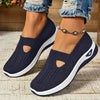Breathable Mesh Slip-On Flats for Women — Lightweight Casual Loafers with EVA Insole (Plus Size EU 43)