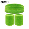 Sweatband Set — 1 Headband + 1 Pair Wristbands, Sweat-Absorbent Athletic Head & Wrist Bands for Workout Basketball Running Tennis