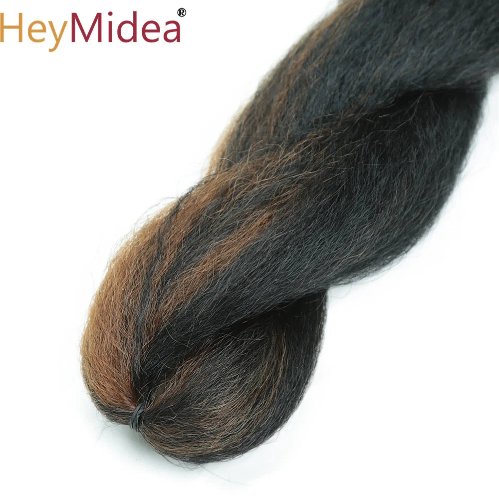 Crochet Kinky Curly Ombre Marley Braiding Hair – Synthetic Yaki Straight, 26 in (66 cm), ~60 g