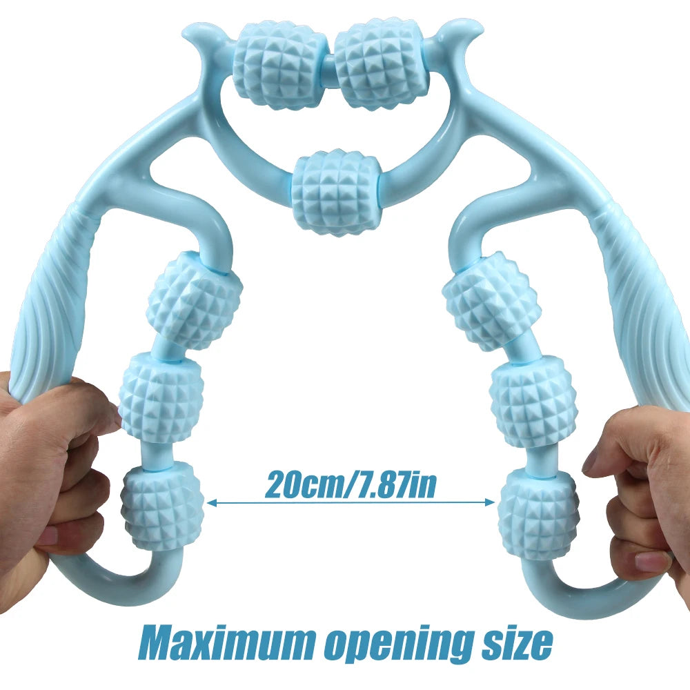 12-Wheel Manual Leg & Body Massage Roller – Full-Coverage Thigh, Calf & Arm Muscle Relief