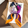 Satin-Look Square Scarf 27.6 x 27.6 in (70 x 70 cm) Cat Print Headscarf, Neck Wrap & Bandana for Women