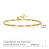 Waterproof Stainless Steel Link Chain Bracelet for Women - Gold-Plated Stackable Fashion Gift
