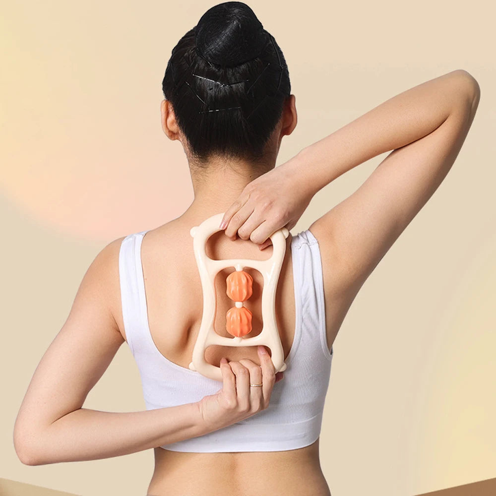 12-Wheel Manual Leg & Body Massage Roller – Full-Coverage Thigh, Calf & Arm Muscle Relief