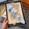Silk-Feel Square Scarf 70 x 70 cm (27.6 x 27.6 in) Floral Satin Neckerchief – Women's Hair Band, Bandana & Wrap