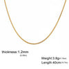 Round Snake Chain Necklace Stainless Steel Unisex 0.9mm–2mm | 16–24 in (40–60 cm) Pendant & Layering Chain
