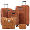 Softside 5-Piece Luggage Set – 20" (51 cm), 24" (61 cm), 28" (71 cm) Spinner Suitcases with Duffel & Toiletry Bag, TSA Lock, Oxford Fabric