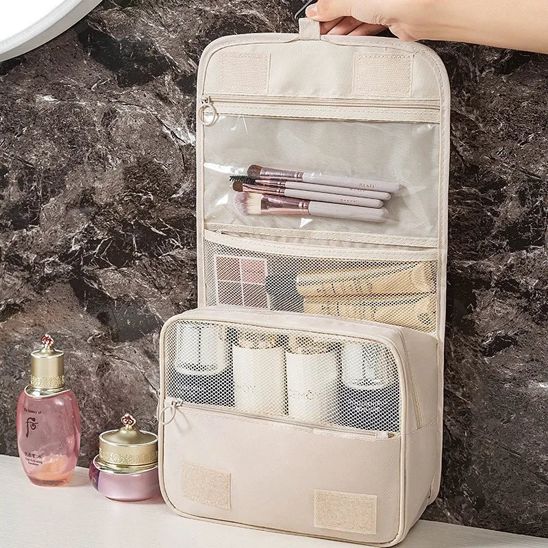 Women's Travel Toiletry & Makeup Bag — Hanging Large-Capacity Portable Cosmetic Organizer