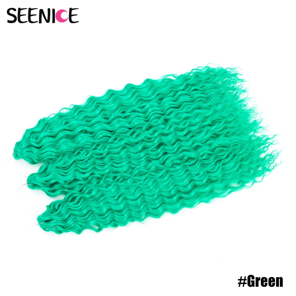 Ariel Water Wave Twist Crochet Braids – Ombre Synthetic Deep Wave Hair Extensions, 22 Inch (55 cm)