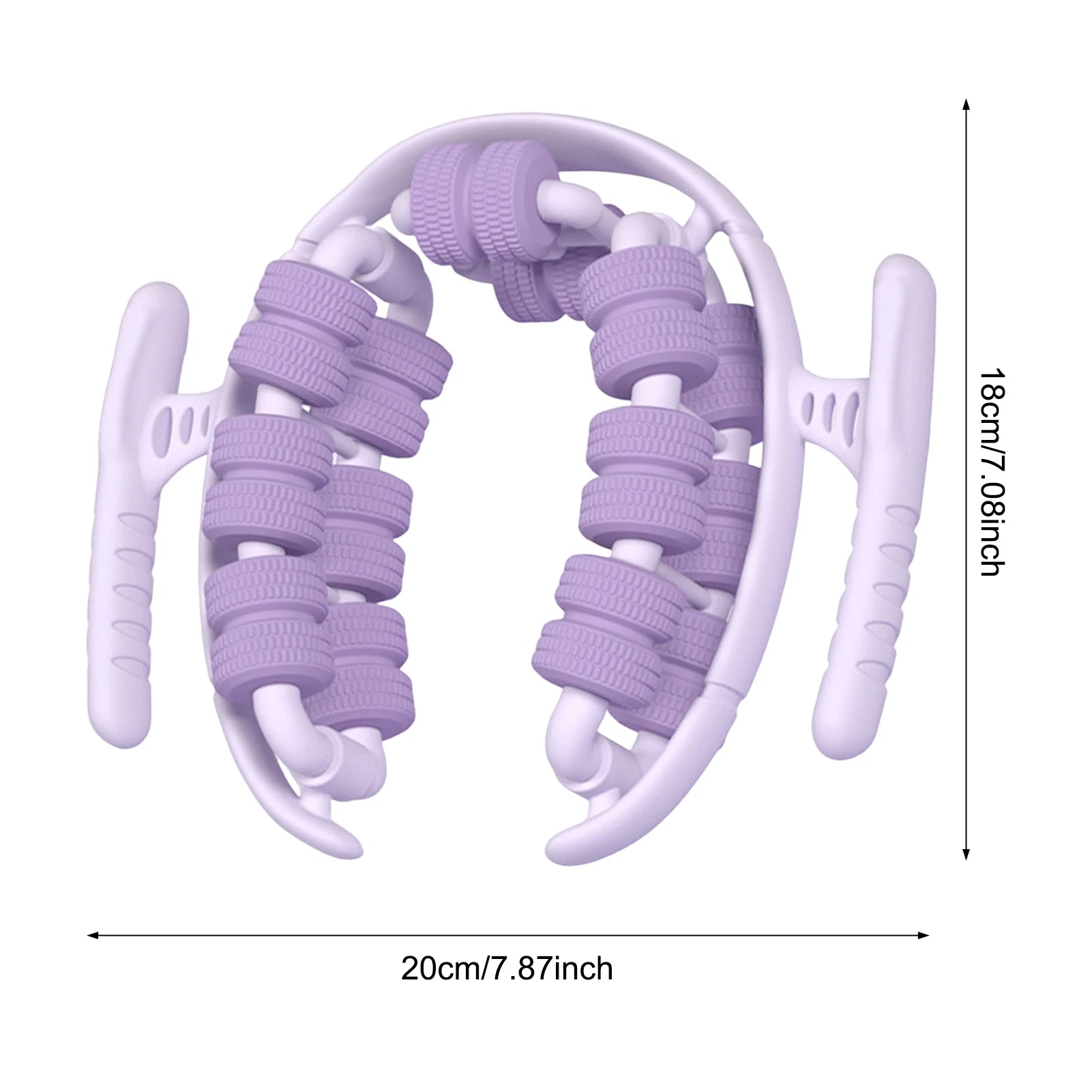 28-Roller Leg Massager Ring – Manual Thigh & Calf Massage Wheel for Muscle Relaxation, Anti-Cellulite Slimming, Portable Yoga Roller (23 x 28 cm / 9.1 x 11.0 in)