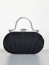 Rhinestone Shell Evening Clutch – Party & Wedding Shoulder Handbag, 7.3 x 2.0 x 4.5 in (185 x 50 x 115 mm)