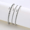 Adjustable Twisted Rope Chain Bracelet - Stainless Steel Unisex Lobster Clasp, Gold or Silver, 16–21 cm (6.3–8.3 in) or 20–25 cm (7.9–9.8 in)