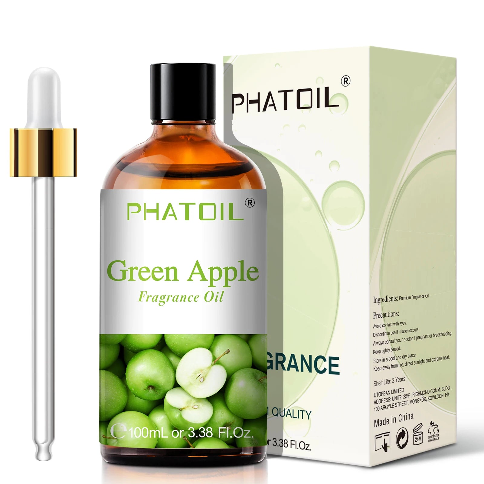 PHATOIL 100ml (3.4 fl oz) Fragrance Oil — Coconut, Peach, Blueberry, Mango, Apple, Banana, Grape, Lemon for Diffusers, Soap & Candle Making