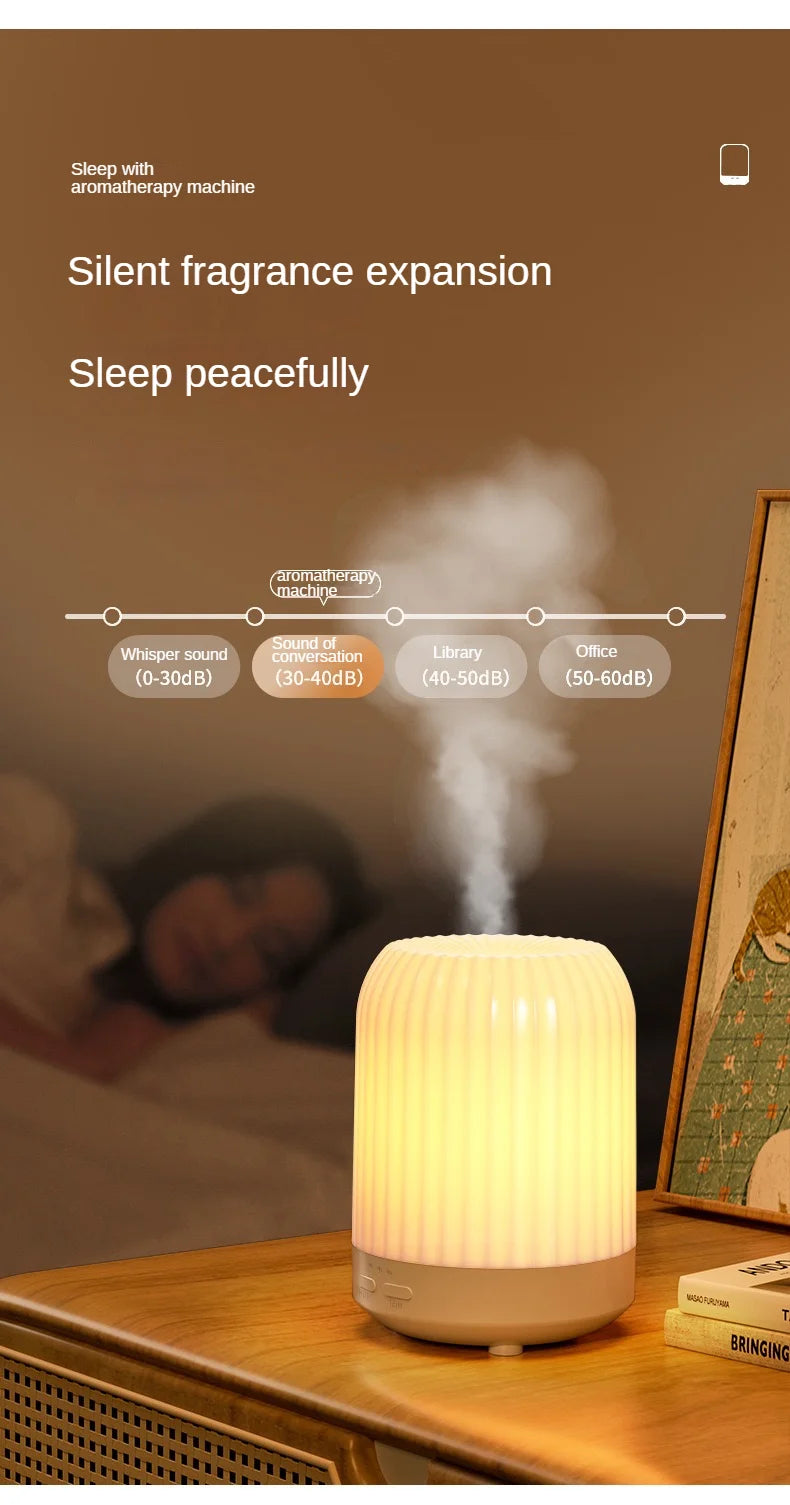 250ml Essential Oil Diffuser Humidifier with Night Light – Automatic Aromatherapy Perfume Diffuser for Bedroom & Office