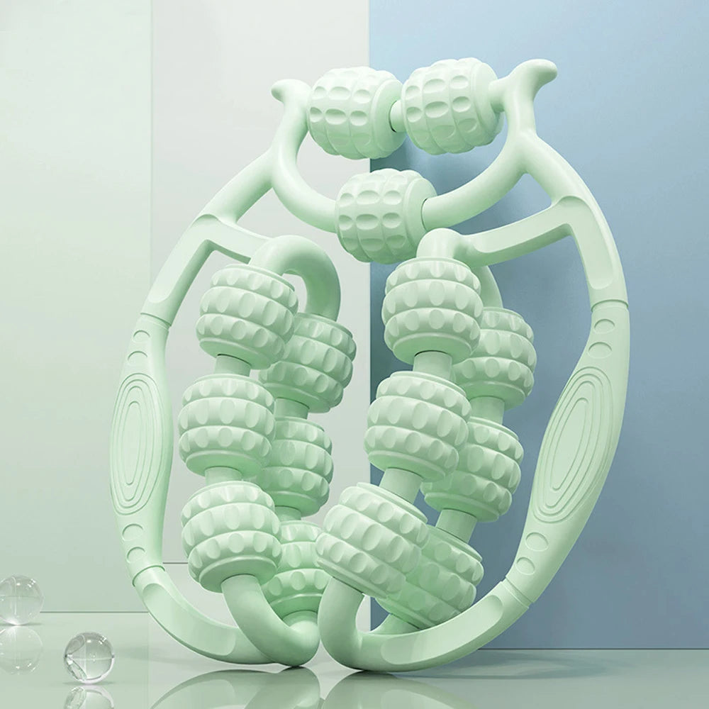 12-Wheel Manual Leg & Body Massage Roller – Full-Coverage Thigh, Calf & Arm Muscle Relief