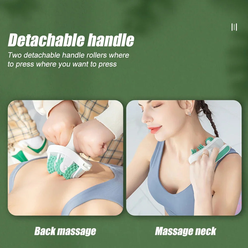 Anti-Cellulite Body Massage Roller - Manual Muscle Massager for Neck, Shoulders, Back, Arms & Legs