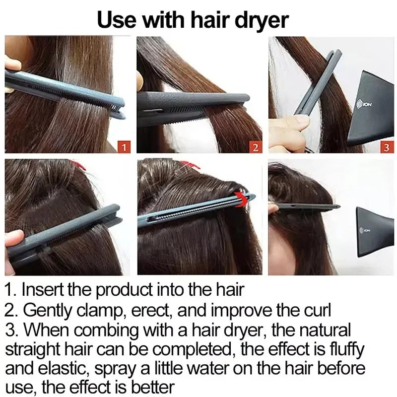 2-Piece V-Shape Flat Comb and Haircutting Scissors Set — Salon Hair Styling Tool