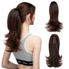 14-Inch (35 cm) Wavy Clip-In Ponytail Extension – Synthetic Claw Clip with Elastic Band, 1 Piece (Blonde/Black)
