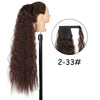 34-Inch (86 cm) Clip-In Synthetic Ponytail Hair Extension — Blonde Wrap-Around Long Straight Hairpiece