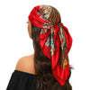 Square Satin Foulard Scarf 90 x 90 cm (35 x 35 in) Neckerchief Bandana Hijab for Women