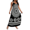 Plus Size Summer Bohemian Backless Sundress with Suspender Straps