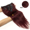 Natural Black Remy Clip-In Human Hair Extensions 7-Piece Set 12-24 in (30-60 cm)