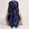Solid 90cm (35.4in) Square Hijab Bandana – Silk-Feel Polyester Headscarf, Hip-Hop Neckerchief & Windproof Shawl for Women