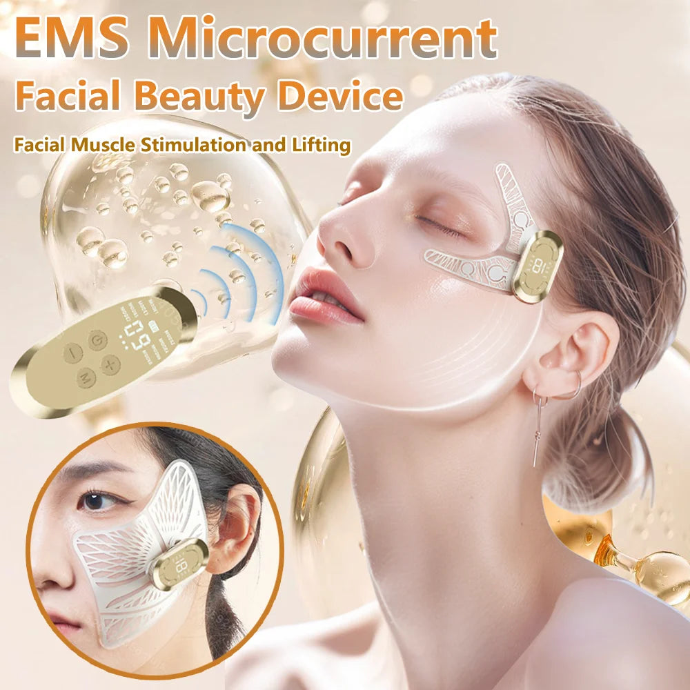 EMS Microcurrent Eye Massager – Portable USB Eye Care Device for Dark Circles, Puffiness & Anti-Wrinkle