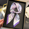 Bohemian Paisley Satin-Feel Polyester Square Scarf for Women 70×70 cm (27.6×27.6 in) – Neck, Hair, Bandana Shawl