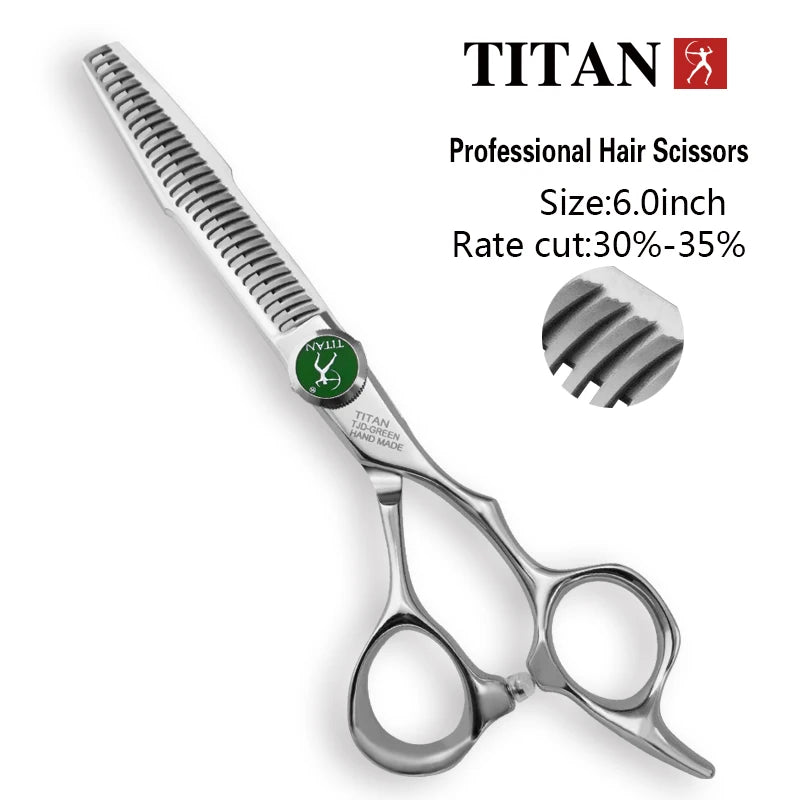 Titan Hairdressing Scissors 6-Inch Professional Barber Cutting & Thinning Shears