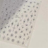 Pink Christmas Tree 5D Embossed Nail Art Stickers – Snowflake & Star Self-Adhesive Decals (4.06 x 3.15 in / 10.3 x 8 cm)