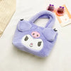Kawaii Sanrio Plush Tote Bag – My Melody, Kuromi, Cinnamoroll Cute Cartoon Shoulder Handbag for Women & Girls