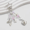 Y2K Anti-Loss Keychain Creamy Butterfly Bow Pink Star Beaded Bag Charm