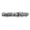 Y2K Gray Faux Fur Leather Waist Belt 41.34in (105cm) Furry Hip-Hop Jeans Waistband